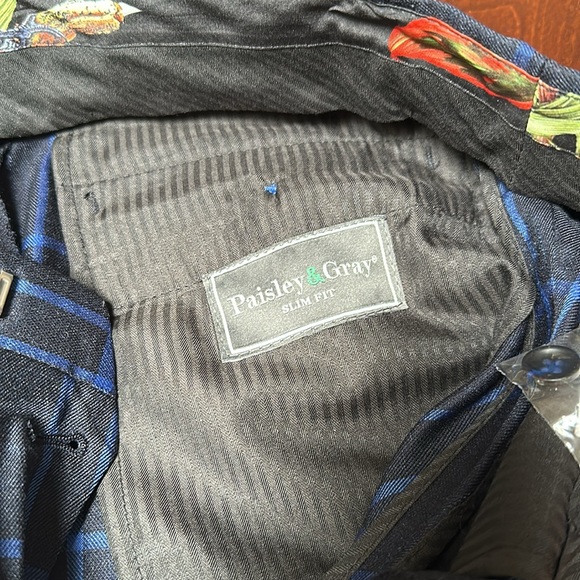 Paisley & Gray New Slim Fit Pants for Man Size 30/32 Navy Blue & Royal Blue - Picture 4 of 6